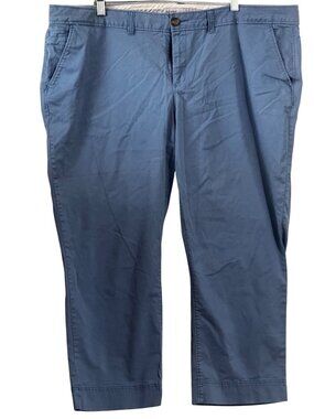 Old Navy Womens Low-Rise Blue Chino Pants Size 18 Cotton/Spandex